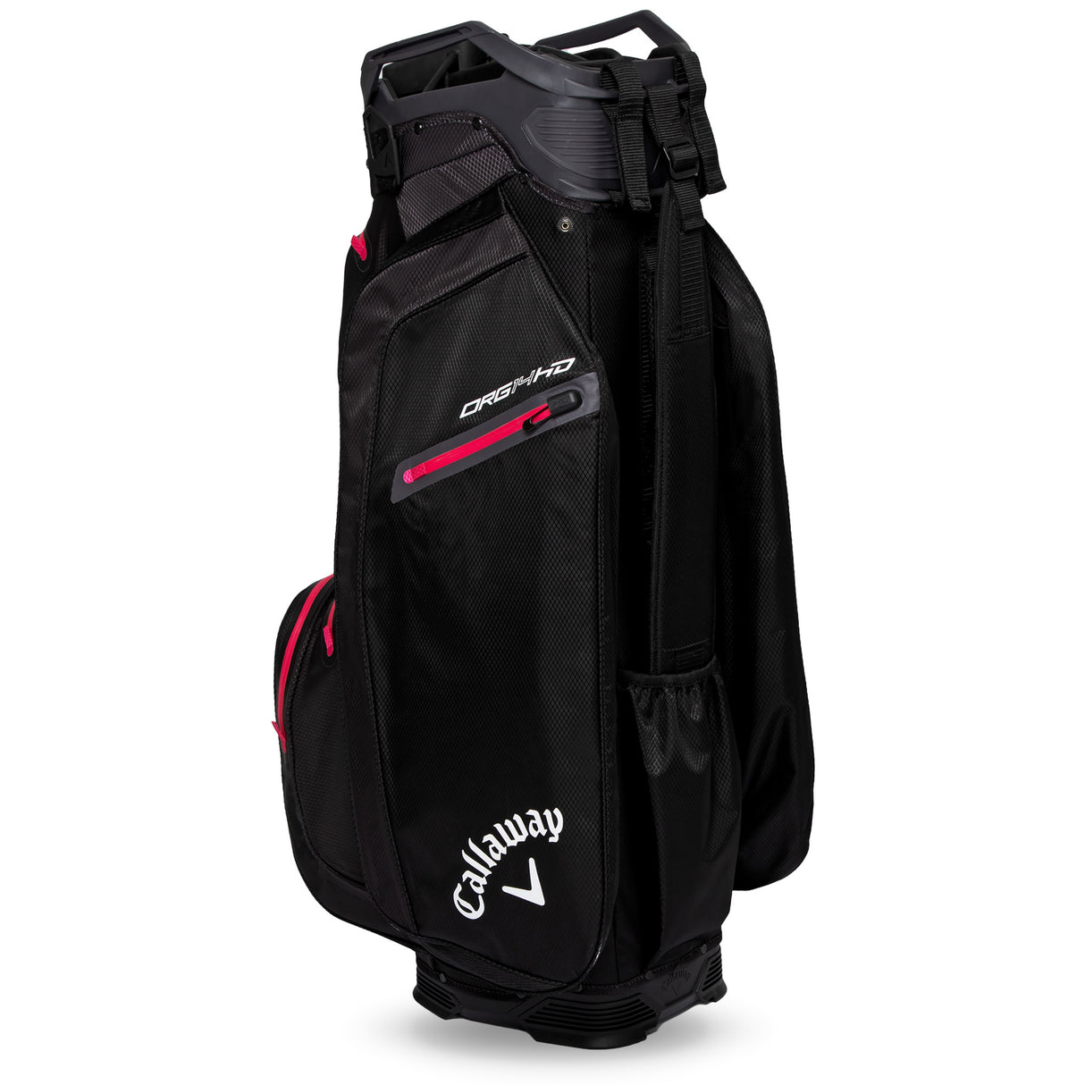 Callaway 2025 Org 14 HD Waterproof Damen Cartbag, Dunkelgrau / Schwarz / Pink - Golflaedchen.de