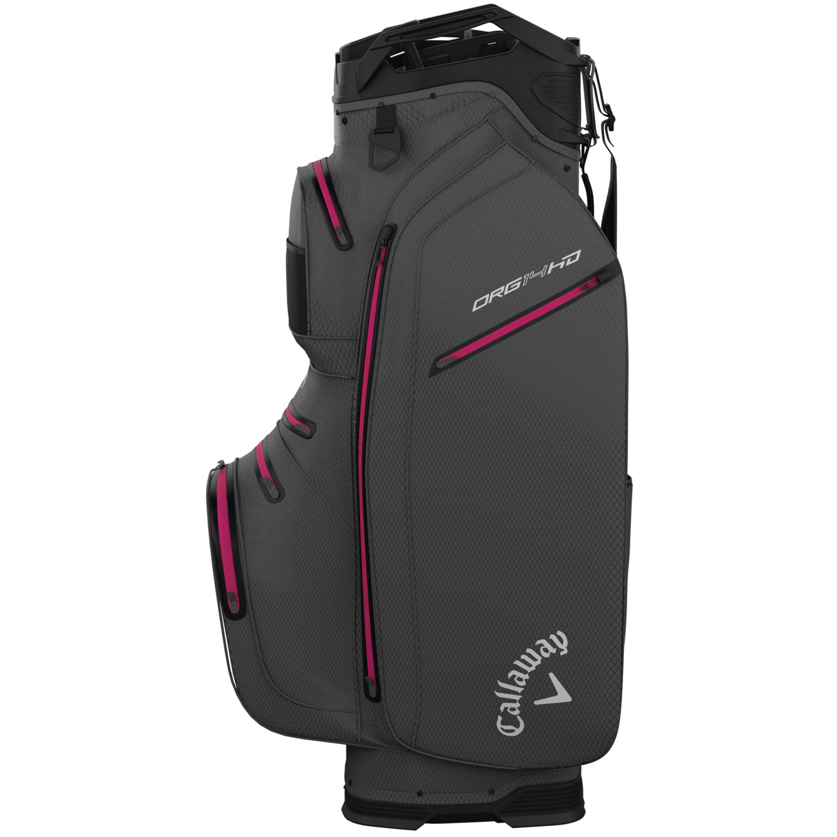 Callaway 2026 Org 14 HD Waterproof Damen Cartbag, Anthrazitgrau / Pink - Golflaedchen.de