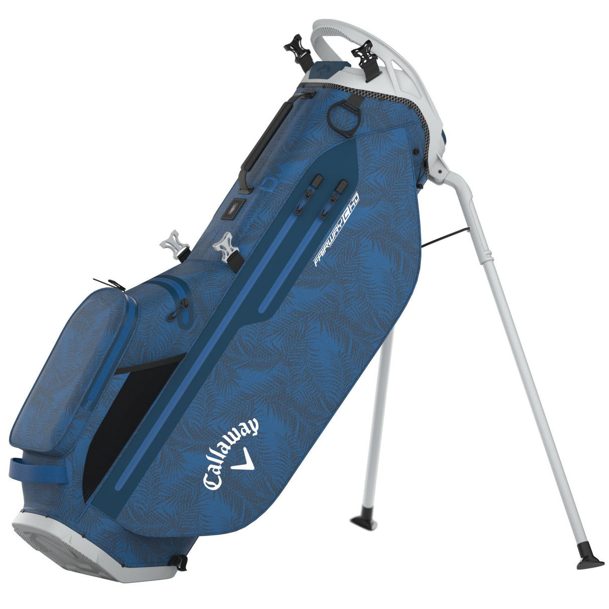 Callaway 2025 Fairway C HD Waterproof Standbag, Blue Palms / Light Grey - Golflaedchen.de