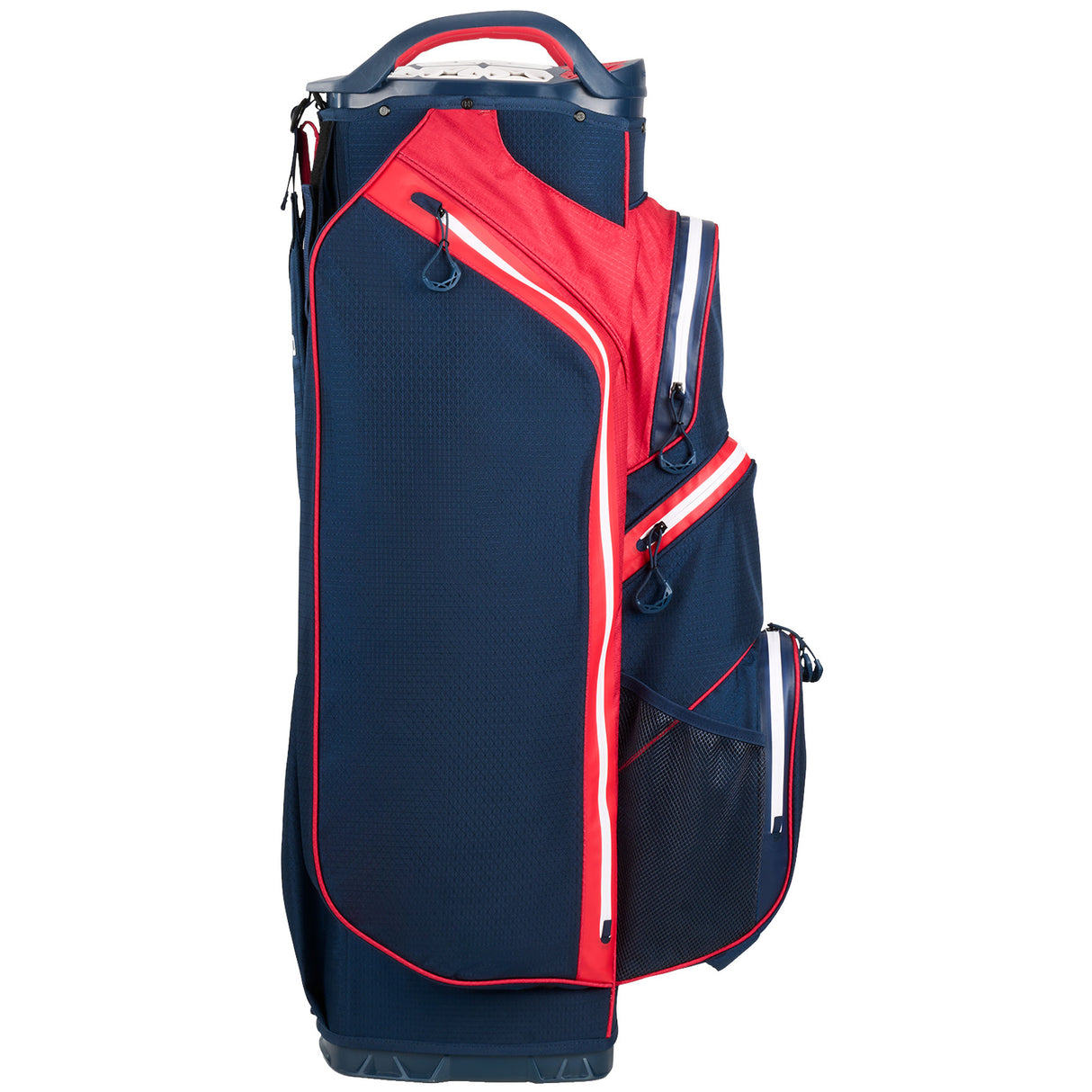 Ogio 2025 All Elements Silencer Waterproof Cartbag / Golfbag, Red / White / Blue - Golflaedchen.de