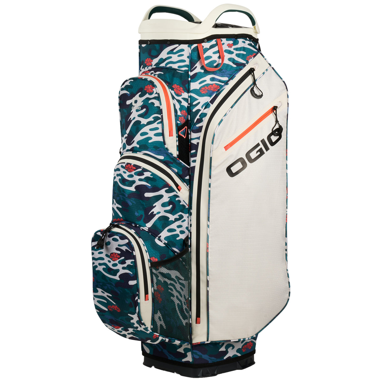 Ogio 2025 All Elements Silencer Waterproof Cartbag / Golfbag, Wave Camo - Golflaedchen.de
