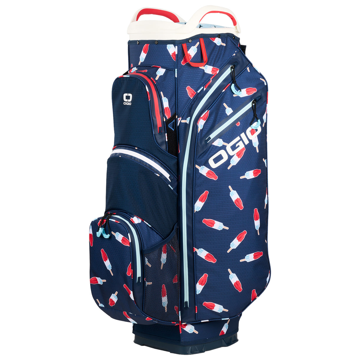 Ogio 2025 All Elements Silencer Waterproof Cartbag / Golfbag, Rocket Pop - Golflaedchen.de