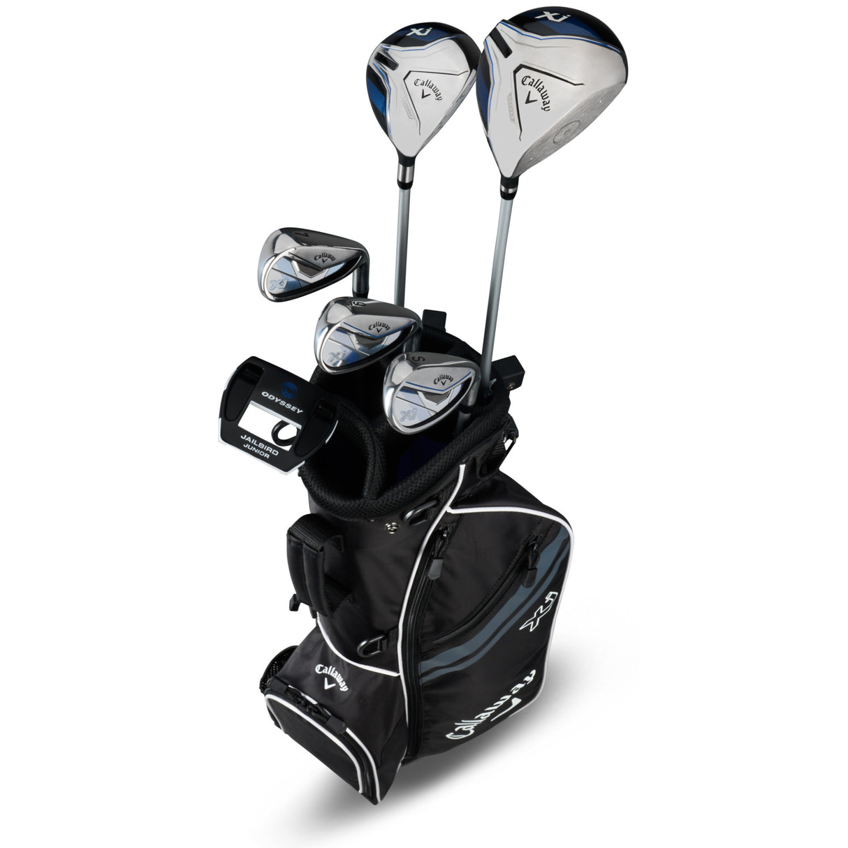 Callaway 2026 Junior Kinder Golfset XJ2 (119 - 134 cm), Farbe Schwarz, Rechtshand - Golflaedchen.de