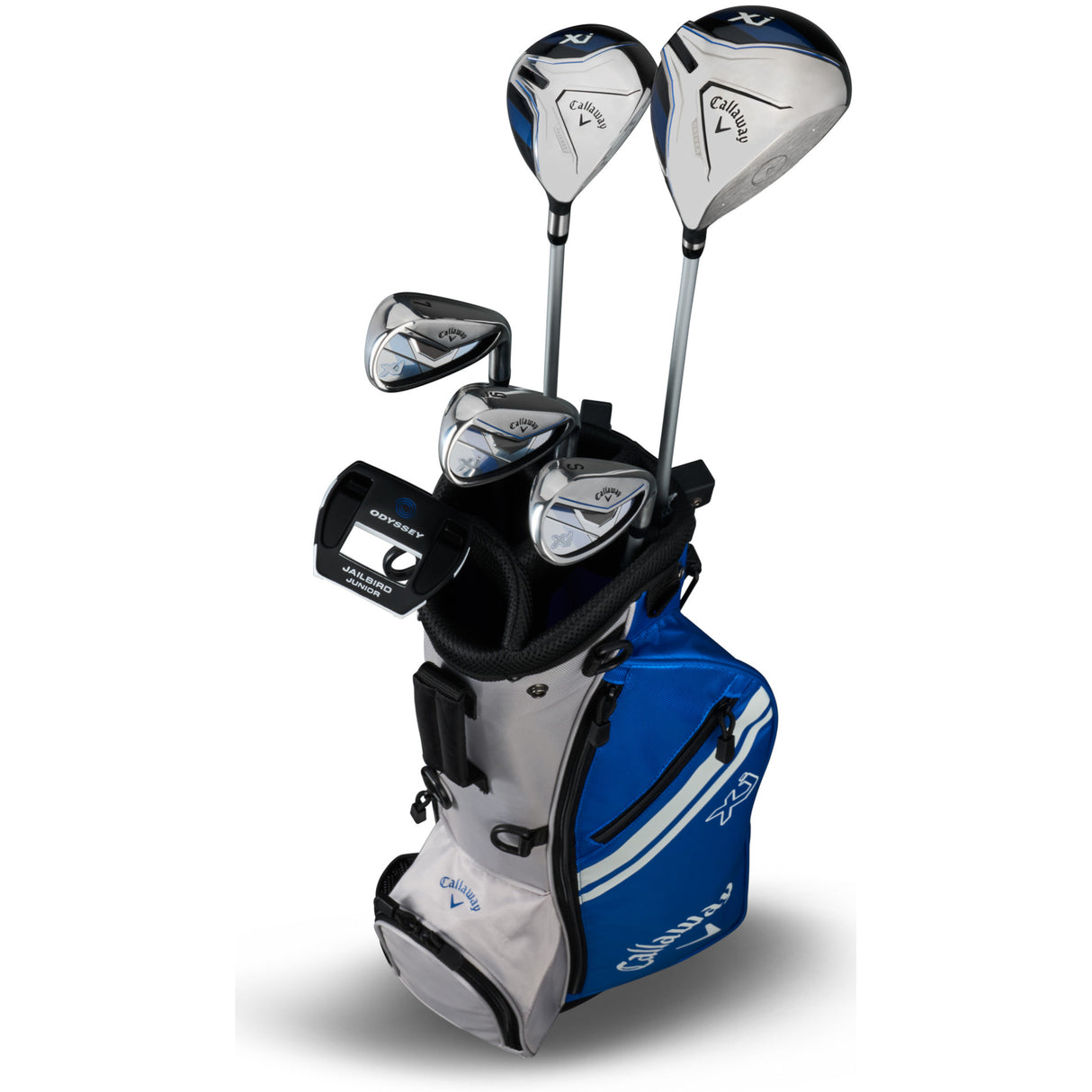 Callaway 2026 Junior Kinder Golfset XJ2 (119 - 134 cm), Farbe Blau / Weiß, Rechtshand - Golflaedchen.de