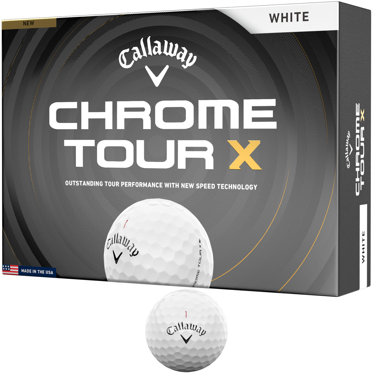 Callaway 2026 Chrome Tour X Golfbälle, Weiß, 12 Stück - Golflaedchen.de