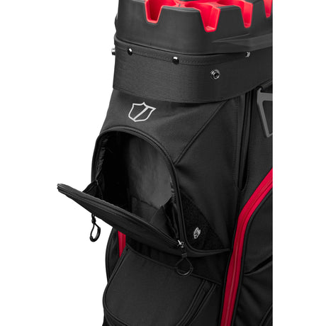 Wilson Staff 2026 I - LOCK 4 Cartbag, Schwarz / Rot / Weiß - Golflaedchen.de