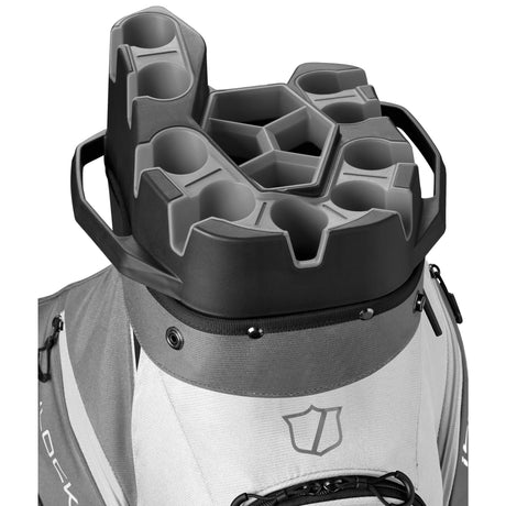 Wilson Staff 2026 I - LOCK 4 Cartbag, Grau / Weiß / Schwarz - Golflaedchen.de