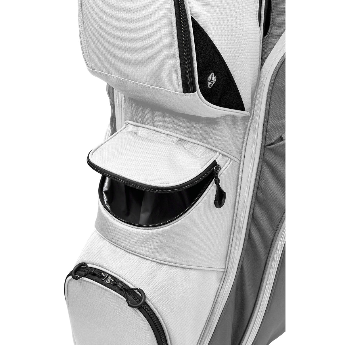 Wilson Staff 2026 I - LOCK 4 Cartbag, Grau / Weiß / Schwarz - Golflaedchen.de