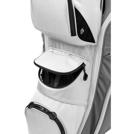 Wilson Staff 2026 I - LOCK 4 Cartbag, Grau / Weiß / Schwarz - Golflaedchen.de