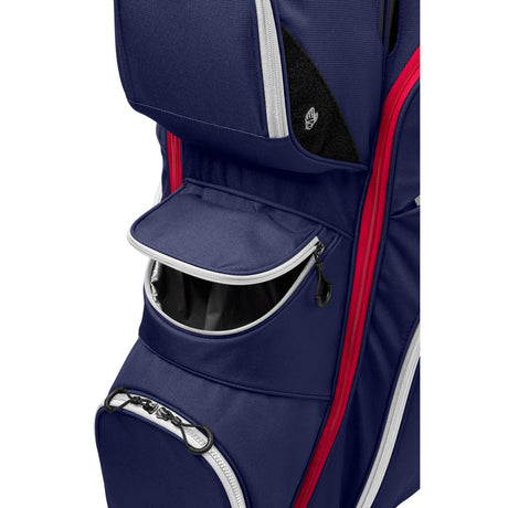 Wilson Staff 2026 I - LOCK 4 Cartbag, Navy / Weiß / Rot - Golflaedchen.de