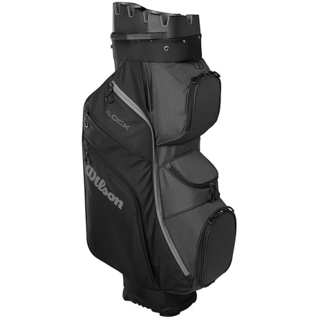 Wilson Staff 2026 I - LOCK 4 Cartbag, Schwarz / Grau - Golflaedchen.de