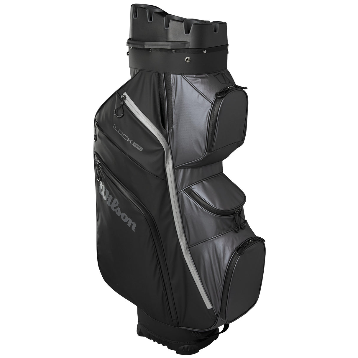 Wilson Staff 2026 I - LOCK Dry 4 Waterproof Cartbag, Schwarz / Grau - Golflaedchen.de