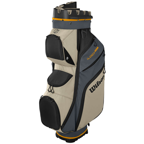Wilson 2026 I - LOCK Dry 4 Waterproof Cartbag, Grau / Orange - Golflaedchen.de