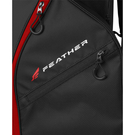 Wilson Feather Cartbag, Schwarz / Grau / Rot - Golflaedchen.de