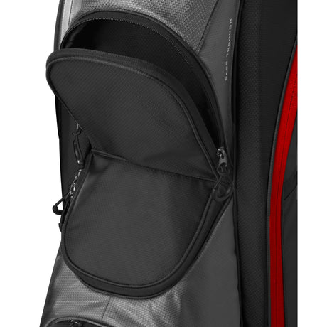 Wilson Feather Cartbag, Schwarz / Grau / Rot - Golflaedchen.de