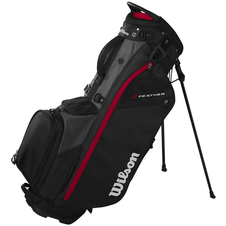 Wilson Feather Standbag, Schwarz / Grau / Rot - Golflaedchen.de