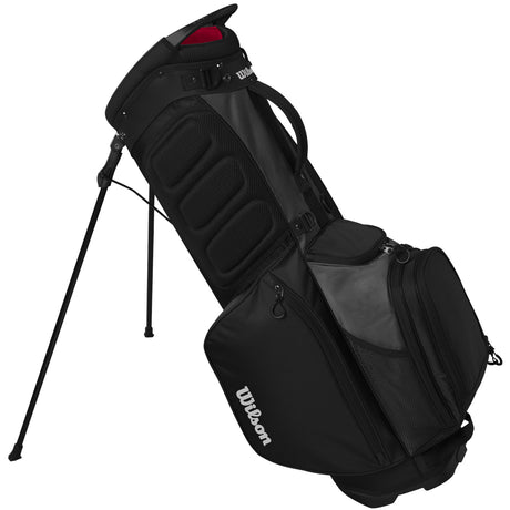 Wilson Feather Standbag, Schwarz / Grau / Rot - Golflaedchen.de