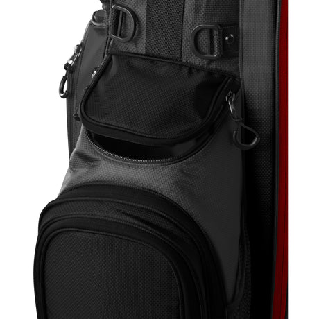 Wilson Feather Standbag, Schwarz / Grau / Rot - Golflaedchen.de