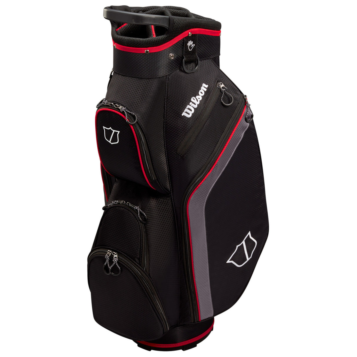 Wilson Lite lll Cartbag, Schwarz / Grau / Rot - Golflaedchen.de