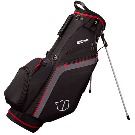 Wilson Staff Lite III Standbag, Schwarz / Rot / Grau - Golflaedchen.de