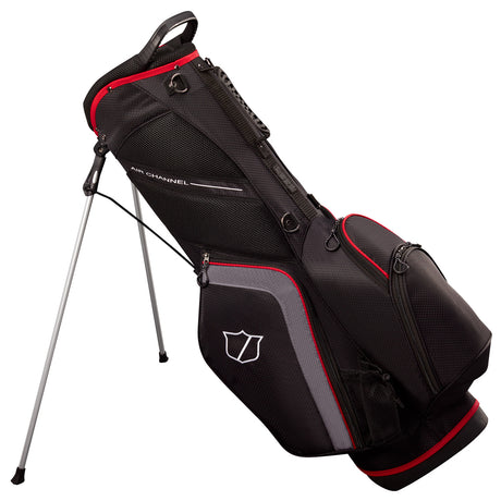 Wilson Staff Lite III Standbag, Schwarz / Rot / Grau - Golflaedchen.de