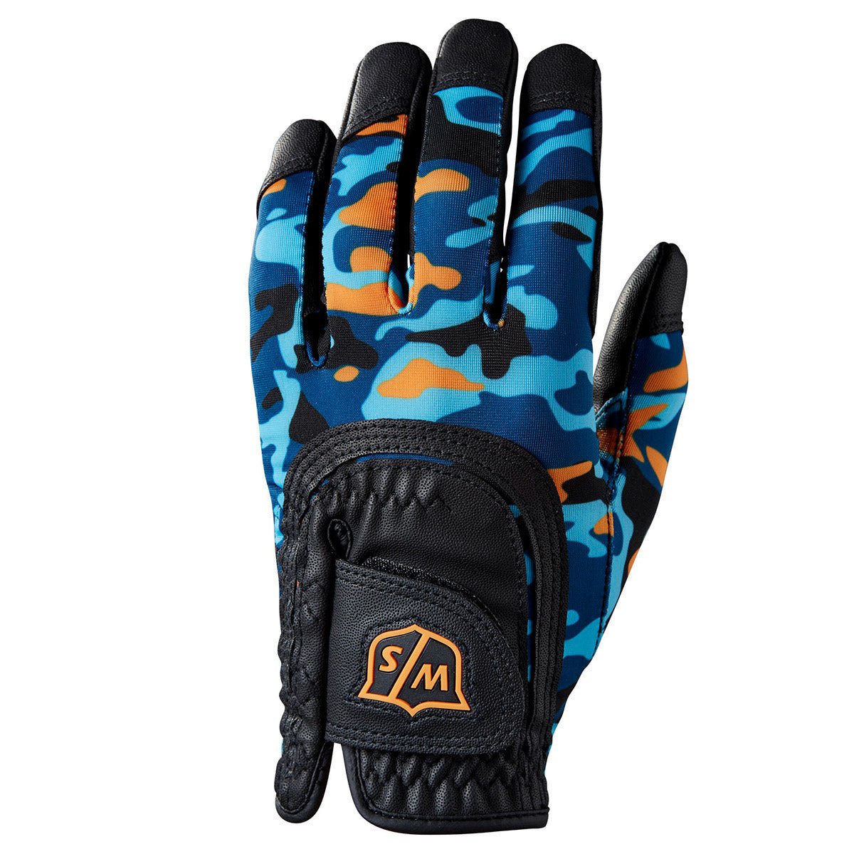Wilson Staff Fit All Golfhandschuh, Schwarz / Camo, Junior - Links getragen - Golflaedchen.de