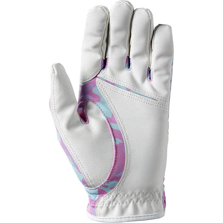 Wilson Staff Fit All Golfhandschuh, Pink / Camo, Junior - Links getragen - Golflaedchen.de