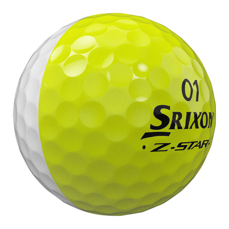 Srixon Z-Star Divide Golfbälle,Weiß / Gelb, 12 Stück - Golflaedchen.de