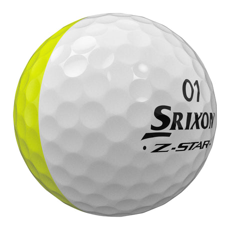 Srixon Z-Star Divide Golfbälle,Weiß / Gelb, 12 Stück - Golflaedchen.de