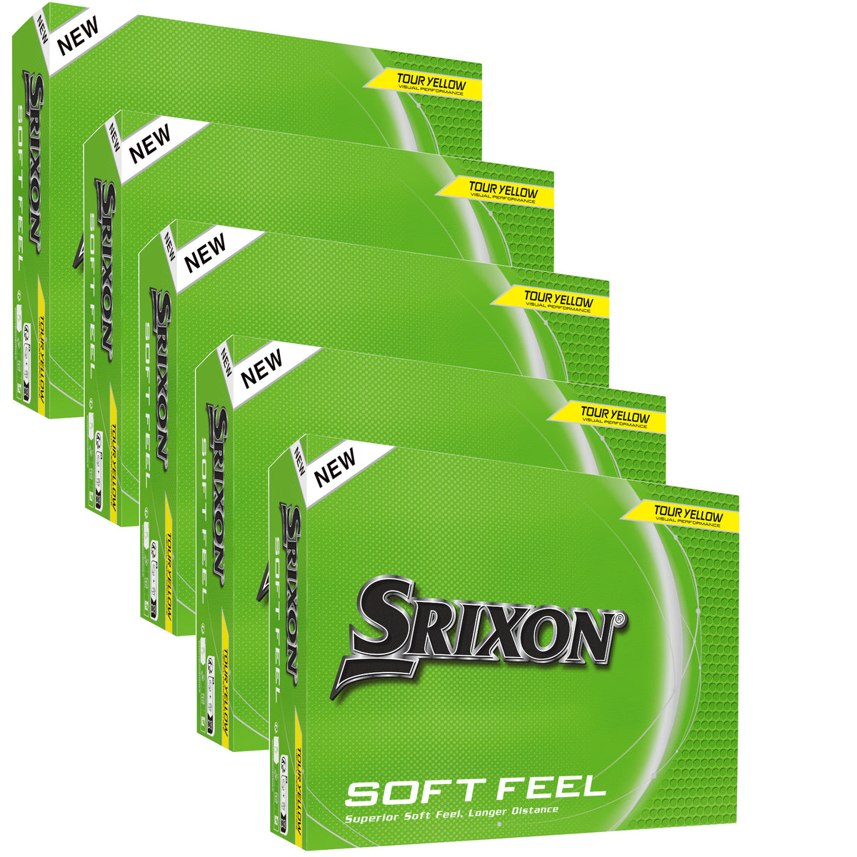 Srixon 2026 Soft Feel Golfbälle, Gelb, Vorteilspack, 60 Stück