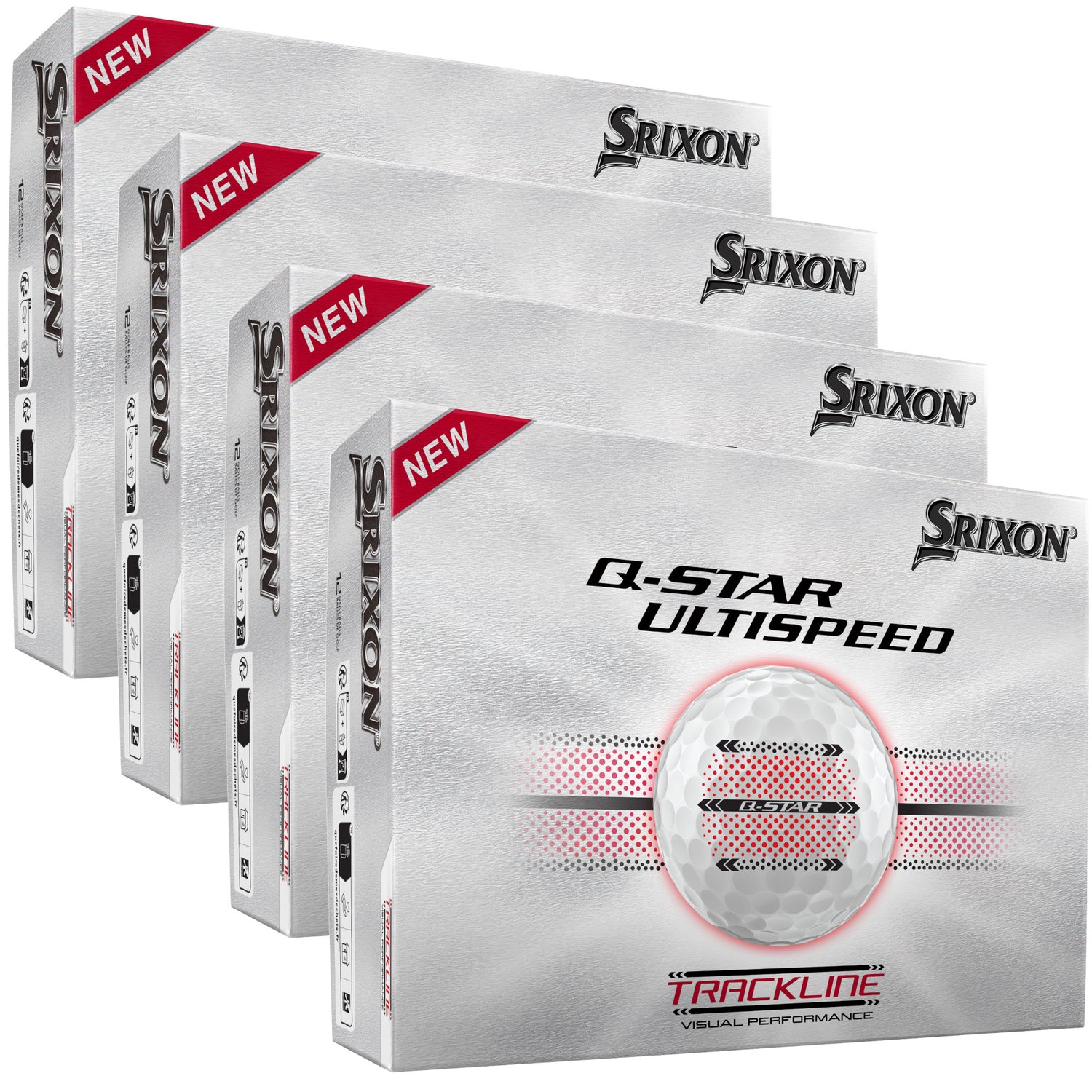 Srixon 2026 Q - Star UltiSpeed Trackline Golfbälle, Weiß, Vorteilspack, 48 Stück - Golflaedchen.de