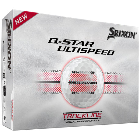 Srixon 2026 Q - Star UltiSpeed Trackline Golfbälle, Weiß, 12 Stück - Golflaedchen.de