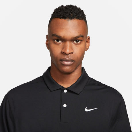 Nike Essential Polo, Schwarz / Weiß - Golflaedchen.de