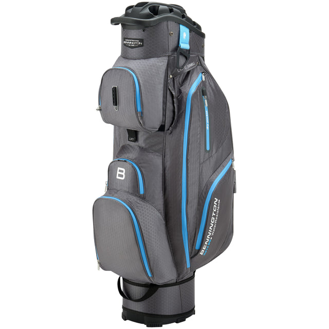 Bennington Quiet Organizer 14 (QO 14) Water Resistant Cartbag, Grau / Blau - Golflaedchen.de