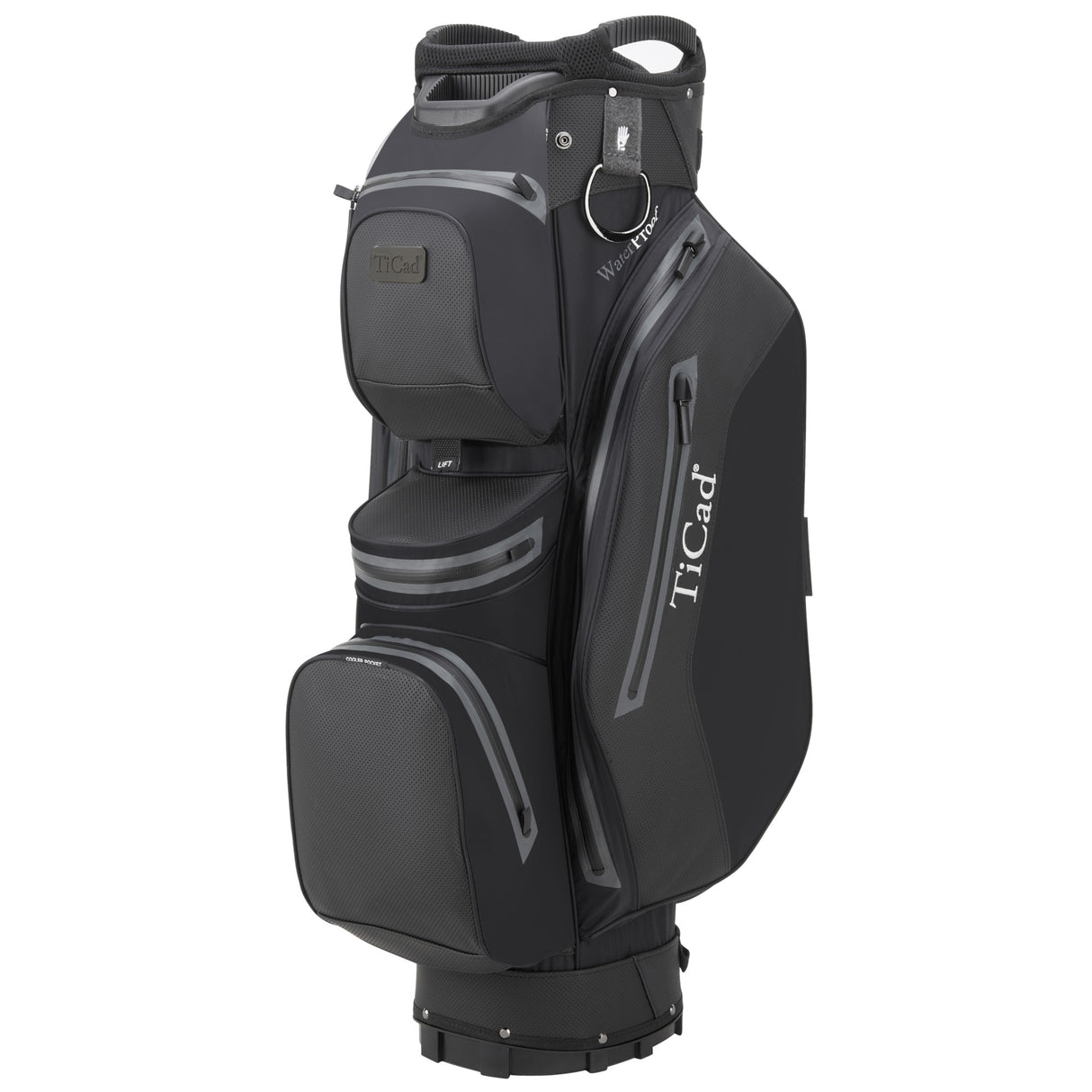 TiCad 2026 FO Premium Waterproof Cartbag, Schwarz - Golflaedchen.de