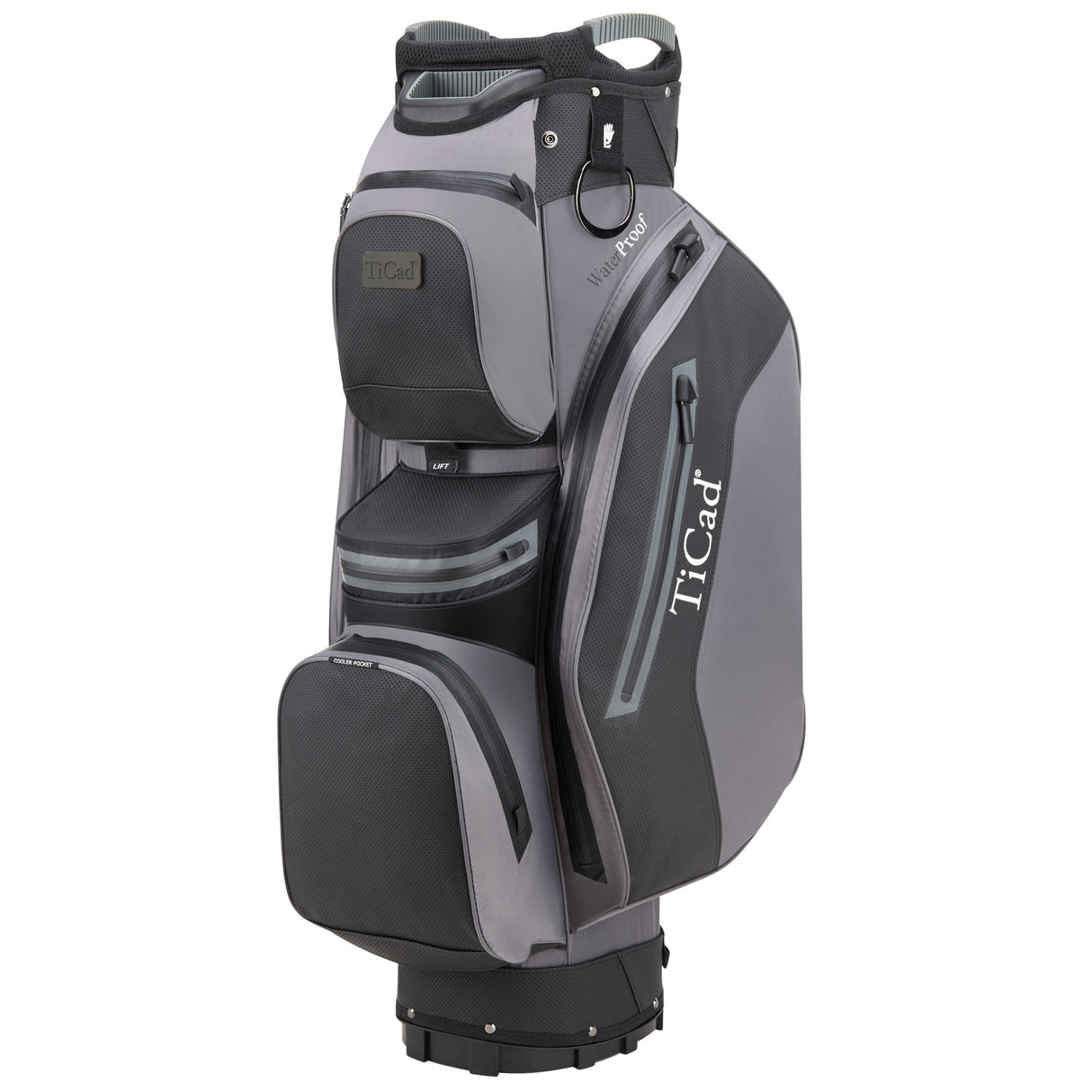 TiCad 2026 FO Premium Waterproof Cartbag, Grau / Schwarz - Golflaedchen.de