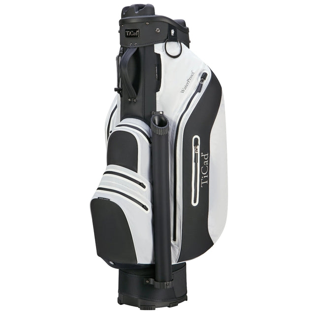 TiCad QO 9 Premium Waterproof Cartbag, Schwarz / Weiß - Golflaedchen.de