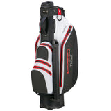 TiCad QO 9 Premium Waterproof Cartbag, Schwarz / Weiß / Rot - Golflaedchen.de