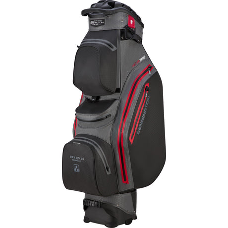 Bennington 2026 DRY Quiet Organizer 14 (QO 14) Waterproof Cartbag, Schwarz / Grau / Rot - Golflaedchen.de