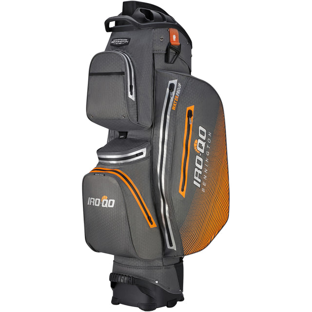 Bennington 2025 DRY IRO Quiet Organizer 14 (QO 14) Waterproof Cartbag, Charcoal / Silver / Orange - Golflaedchen.de