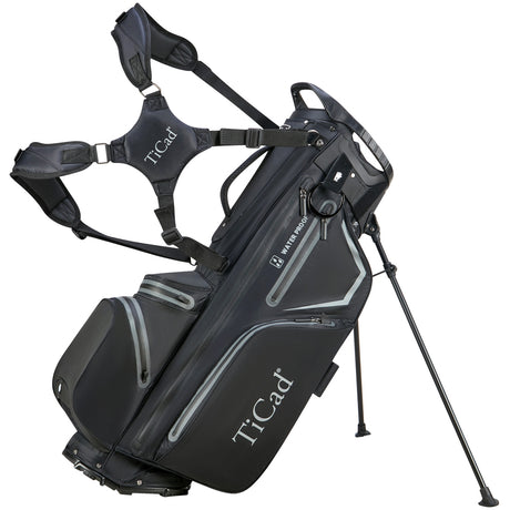 TiCad Premium Waterproof Standbag, Black - Golflaedchen.de