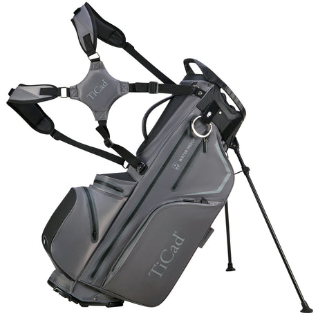 TiCad Premium Waterproof Standbag, Canon Grey / Black - Golflaedchen.de
