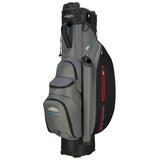 Bennington 2026 Quiet Organizer 9 (QO 9) Water Resistant Cartbag, Grau / Schwarz / Rot - Golflaedchen.de