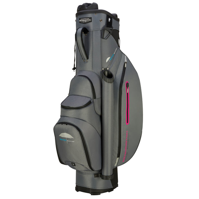 Bennington 2026 Quiet Organizer 9 (QO 9) Water Resistant Damen Cartbag, Grau / Schwarz / Pink - Golflaedchen.de