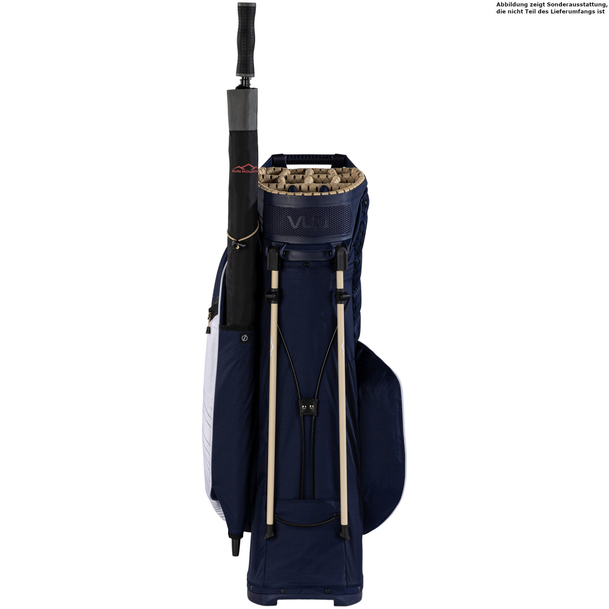 Sun Mountain 2026 H2NO 14 - Way Waterproof Hybrid Standbag, Navy / Gold / White - Golflaedchen.de