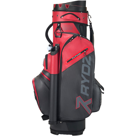 Rydz Gear Lucky Nine Silencer Cartbag, Schwarz / Rot - Golflaedchen.de