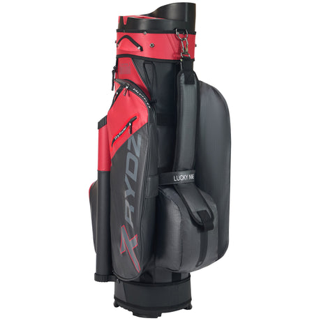 Rydz Gear Lucky Nine Silencer Cartbag, Schwarz / Rot - Golflaedchen.de