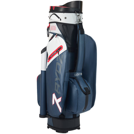 Rydz Gear Lucky Nine Silencer Cartbag, Navy / Weiß / Rot - Golflaedchen.de
