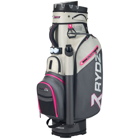 Rydz Gear Lucky Nine Silencer Damen Cartbag, Anthrazit / Grau / Pink - Golflaedchen.de