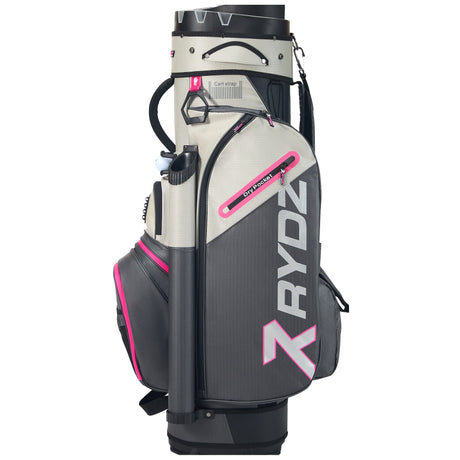 Rydz Gear Lucky Nine Silencer Damen Cartbag, Anthrazit / Grau / Pink - Golflaedchen.de